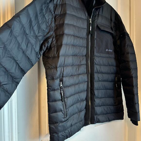 Jeep ultra-light goose feather puffer jacket size XXL zippers - Picture 6 of 9